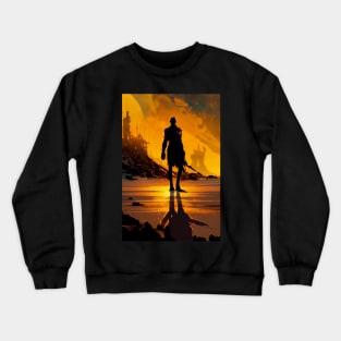 Beyond the Stars: The Alien Bounty Hunter's Deadly Pursuit Crewneck Sweatshirt